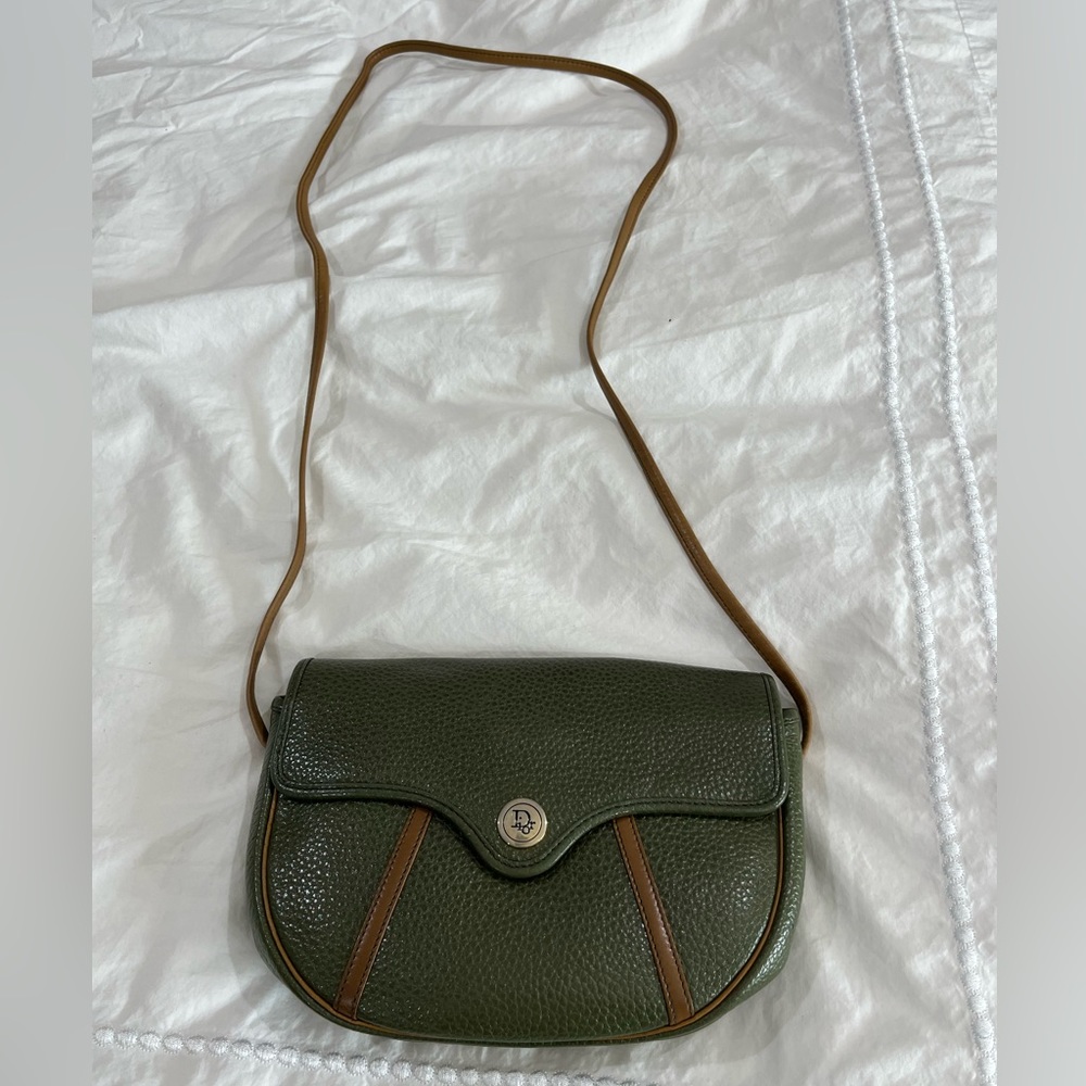 Dior green leather bag